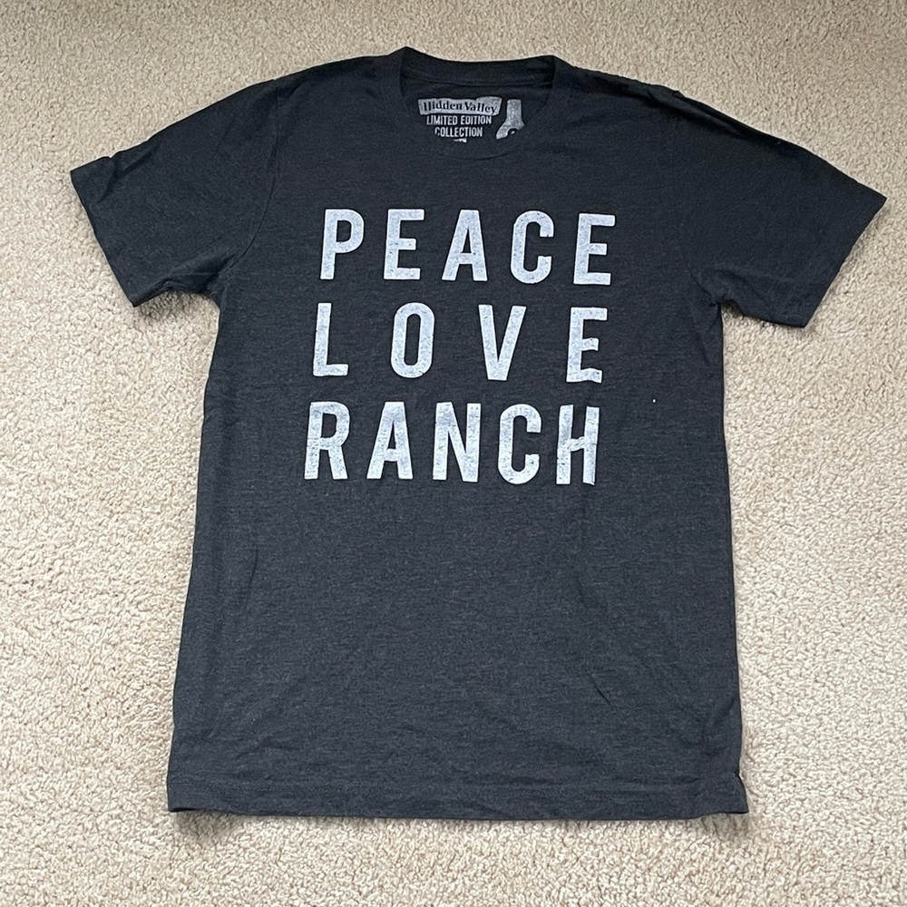 Hidden Valley - Peace, Love, Ranch unisex crew shirt Size Small Limited Edition